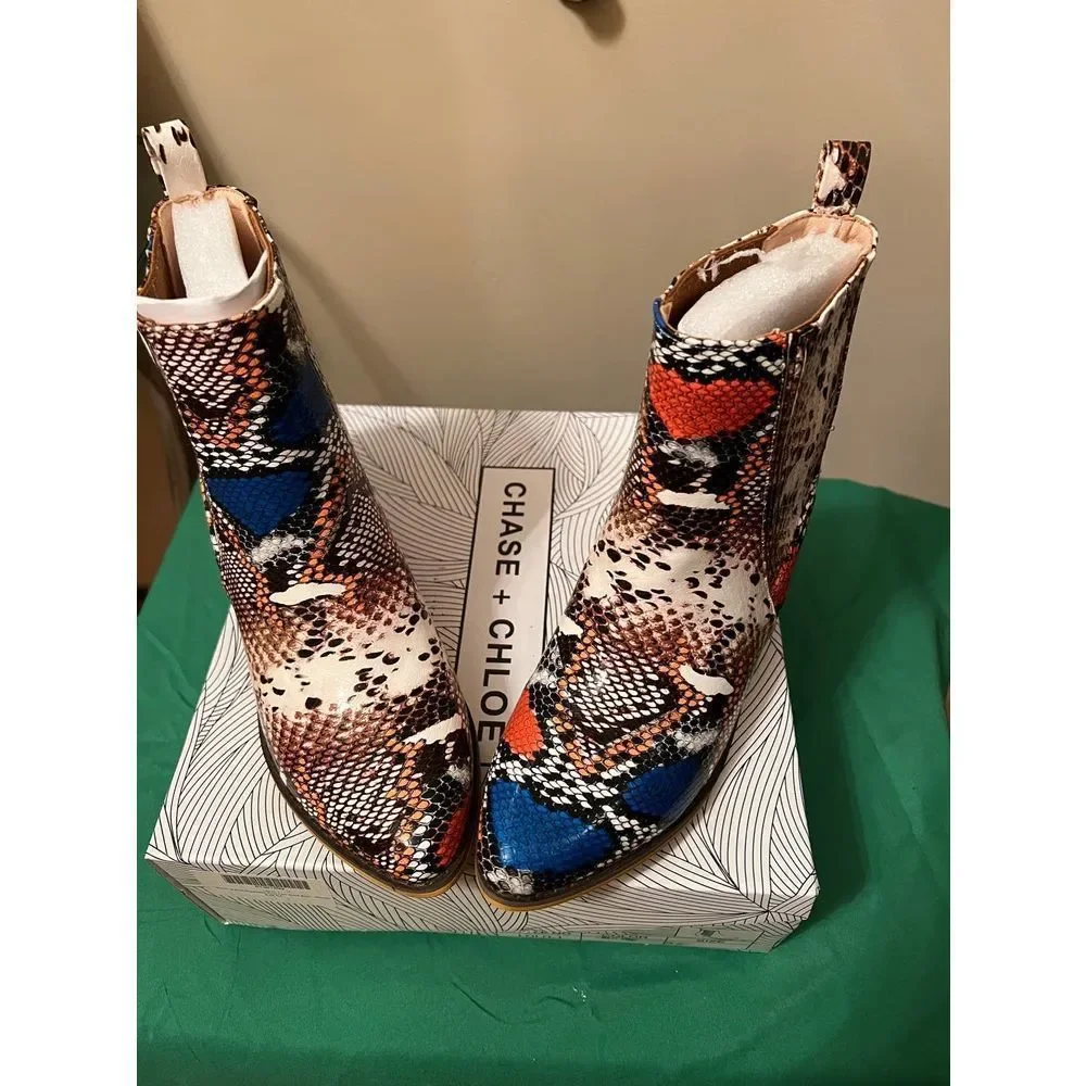 Chase + Chloe Lolo-1 Western ankle boots size 6.5